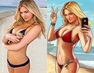 Kate Upton (left) and GTA 5 Cover